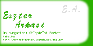 eszter arpasi business card